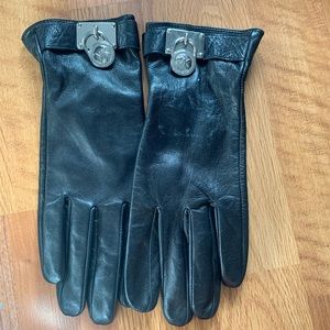Michael Kors Black Leather Gloves